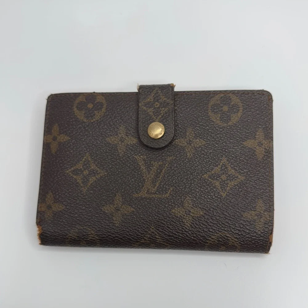 Louis Vuitton Brown Monogram French Purse Wallet Silver | Women’s | Used |